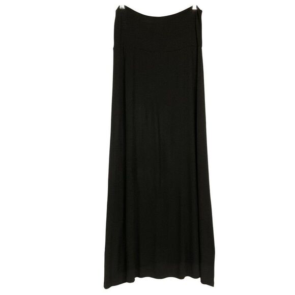 Popana Black Maxi Skirt, size large, 95% rayon, 5% spandex, 5.5" drop waist - Picture 7 of 10
